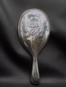 Exceptional vintage Art Nouveau sterling silver hand mirror
