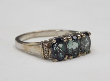 2 cwt mystic topaz sterling silver ring