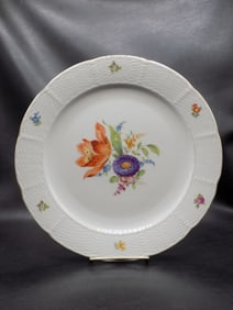 Lovely vintage Meissen floral decorated serving platter