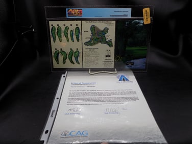 Very special Neil Armstrong score card from Armstrong family collection