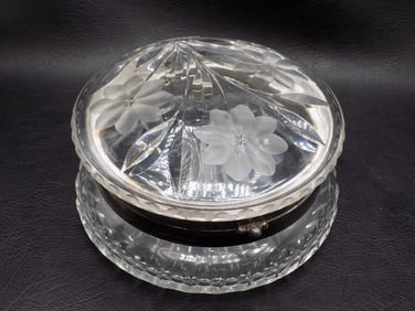 Beautiful large antique Pairpoint cut glass jewelry box