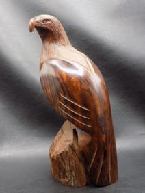 Handsome hand carved rosewood Eagle