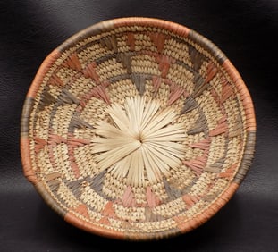 Vintage Native American Indian hand woven basket