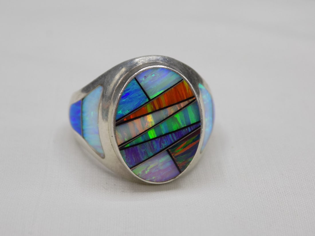 Vintage Native American Indian sterling silver ring (1 of 4)