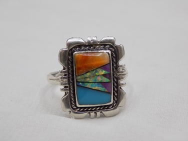 Vintage Native American Indian sterling silver ring