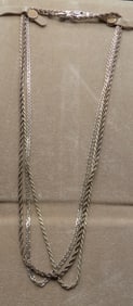 Three vintage sterling silver chains.