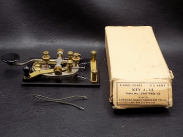 Vintage U S Army telegraph key.