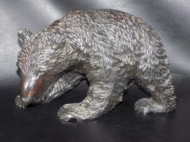 Vintage large carved wood Black Forest bear