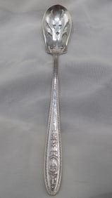 Vintage International Wedgewood sterling silver olive serving spoon