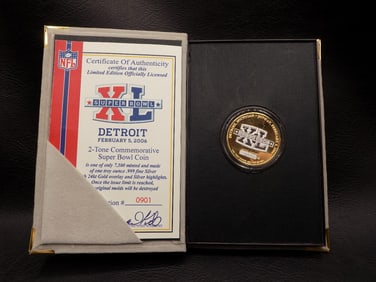 Official Limited Edition Super Bowl XL coin