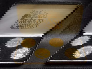 Grand Casino 1997-1998 gold plated Wildlife series collector coins