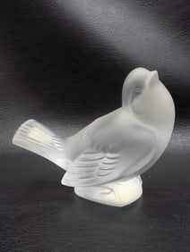 Vintage signed R Lalique art glass bird