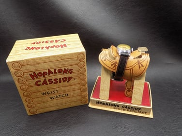 Great vintage Hopalong Cassidy wristwatch in original box