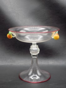 Beautiful antique Steuben art glass compote