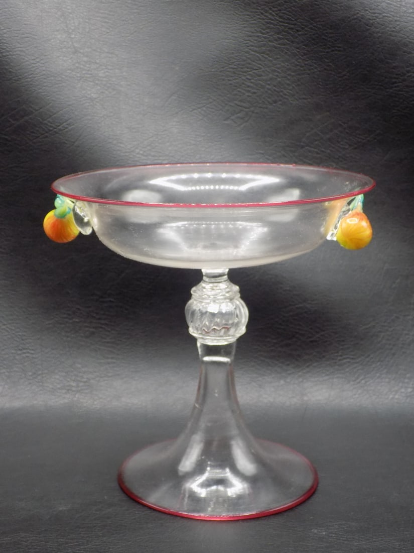 Beautiful antique Steuben art glass compote (1 of 8)