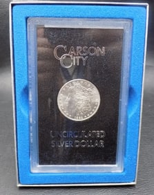 Uncirculated 1884 Carson City GSA Morgan silver dollar