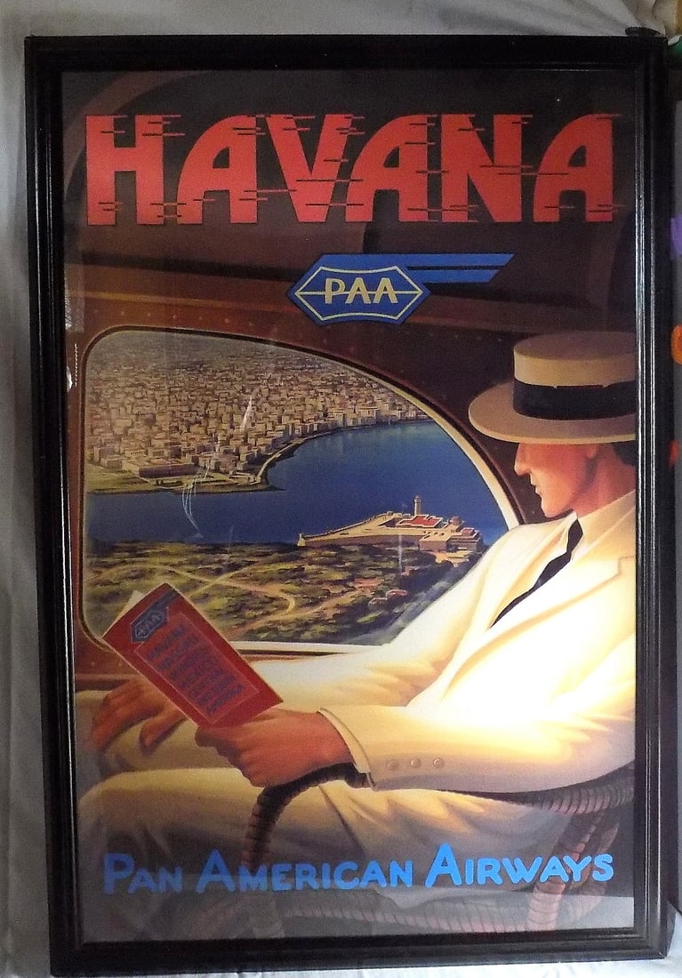 Large Havana Pan American Airways advertising poster (1 of 6)