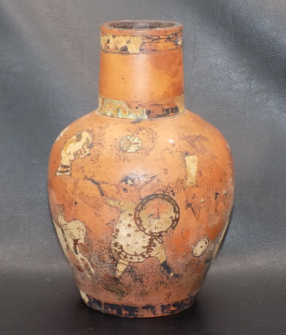 Ancient terracotta decorated vase (1 of 10)