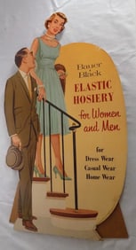 Vintage advertising Hosiery store display