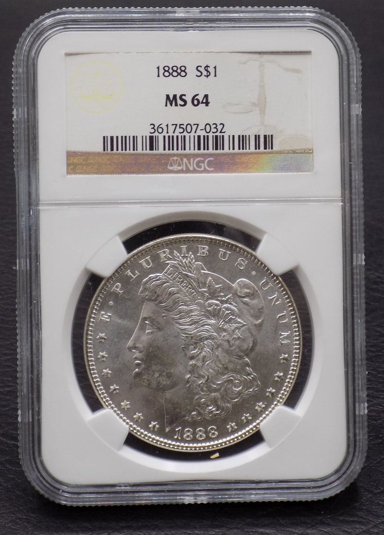 1888 Uncirculated MS64 NGC Morgan silver dollar (1 of 4)