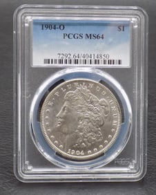 1904 O Uncirculated MS64 NGC Morgan silver dollar
