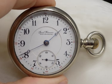 Antique Jacob Ramser Rock Island Il. Private label pocket watch
