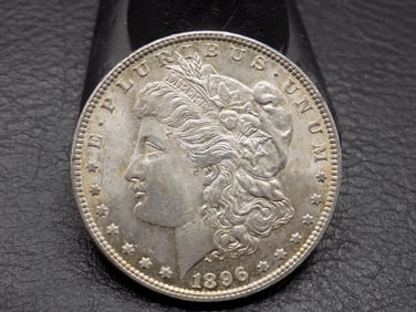 Uncirculated 1896 Morgan silver dollar