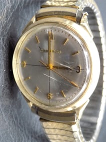 Vintage Bulova Accutron 10 kt gold fill bezel wristwatch
