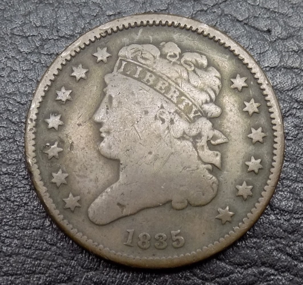 1835 US half cent (1 of 2)
