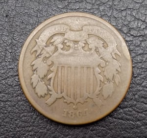 1864 US  Civil War two cent piece.