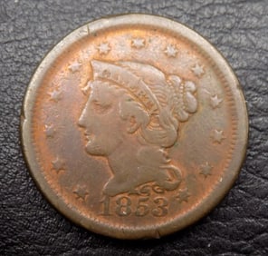 1853 US large cent