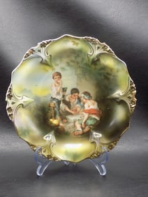 Beautiful antique RS Prussian dice throwers plate