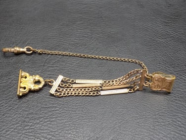 Victorian gold filled watch fob