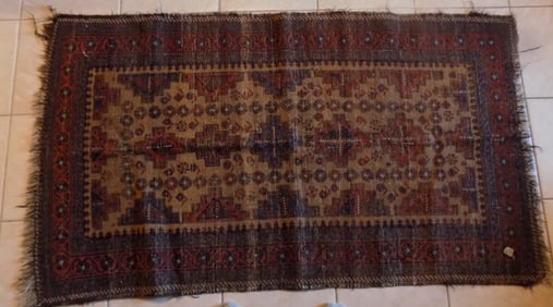 Antique hand made Oriental rug