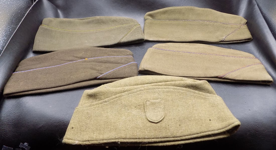Five World War II military  Garrison caps (1 of 3)