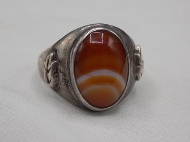 vintage Native American Indian sterling silver ring signed D A