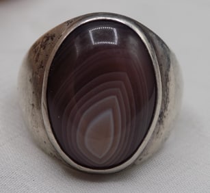 vintage Native American Indian sterling silver ring signed D A