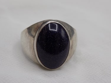 vintage Native American Indian sterling silver ring signed D A.