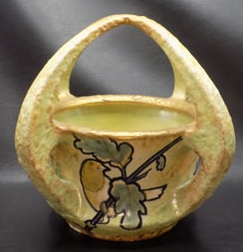 Lovely vintage Flora Amphora art pottery vase with handles