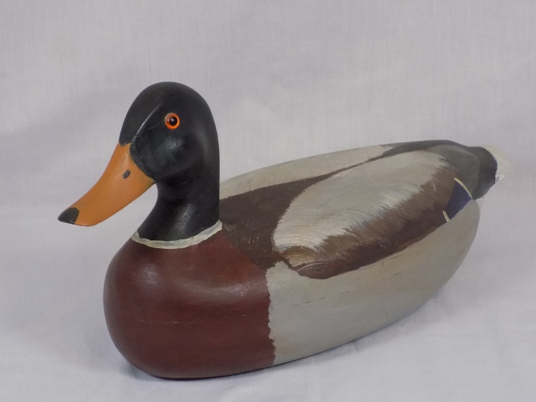 Vintage hand painted wood duck decoy (1 of 6)
