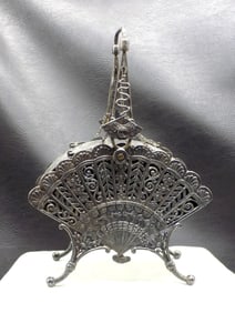 Fancy antique double door jewelry casket.