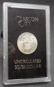 Uncirculated 1884 Carson City GSA Morgan silver dollar