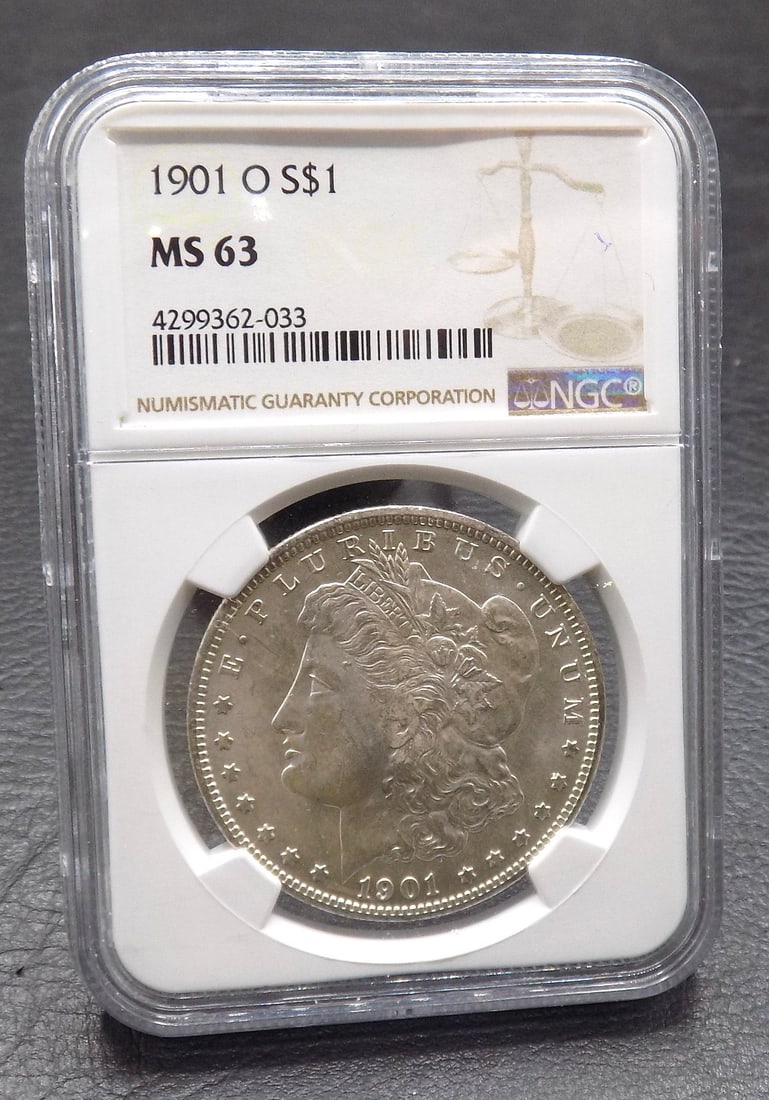 1901 O Uncirculated NCG graded MS63 Morgan silver dollar (1 of 5)