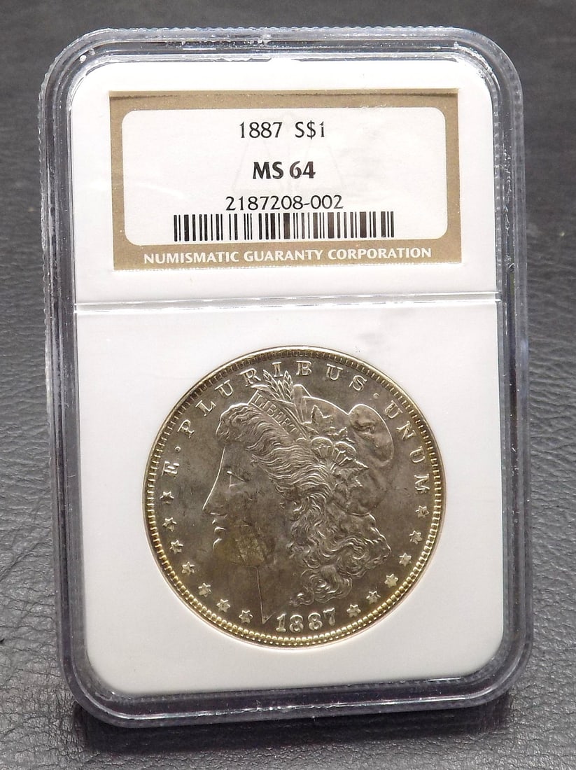 1887 Uncirculated NGC graded MS64 Morgan silver dollar (1 of 5)