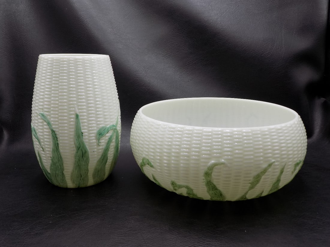 Vintage Libbey Maize celery vase and bowl (1 of 10)