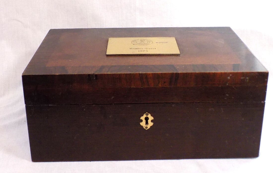 Greenville Country Club South Carolina member guest 1973 wood storage box (1 of 7)
