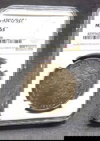 1904 O  Uncirculated NGC graded MS63 Morgan silver dollar.