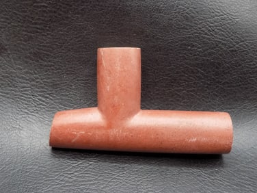 Vintage Native American Indian catlinite artist signed pipe