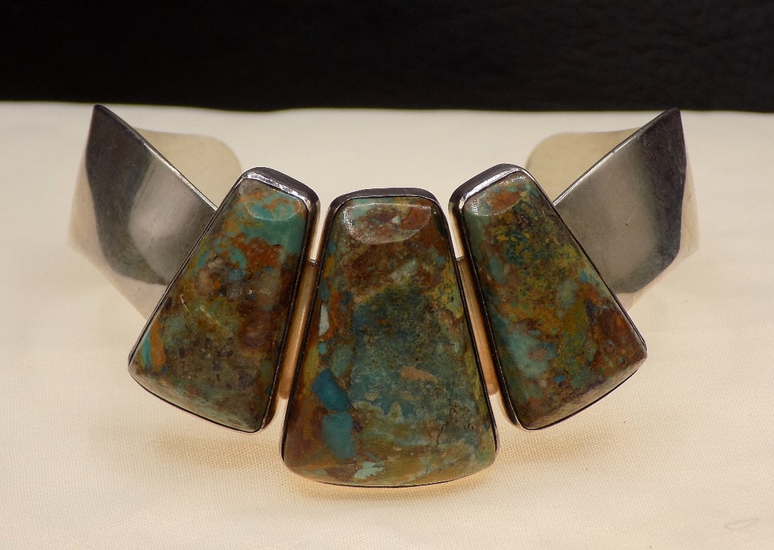 Sterling silver semiprecious stone bracelet (1 of 5)