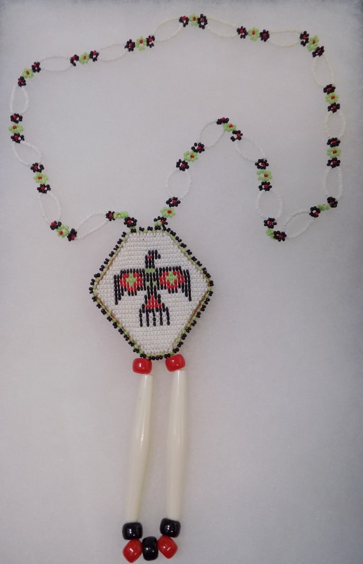 Native American Indian beaded necklace with thunderbird (1 of 5)